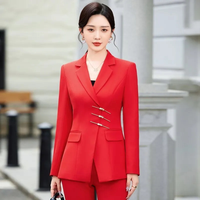 Women Formal Wear Black And White - 2025 модный белый, красный, черный пиджак