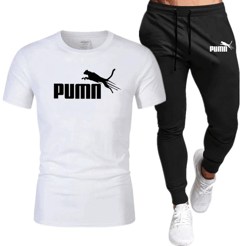 Monochrome Suit Set - Мужской комплект для бега: футболка с