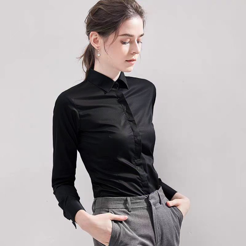 Летняя черная рубашка с коротк – обзор и цена Women Formal Wear Black And White
