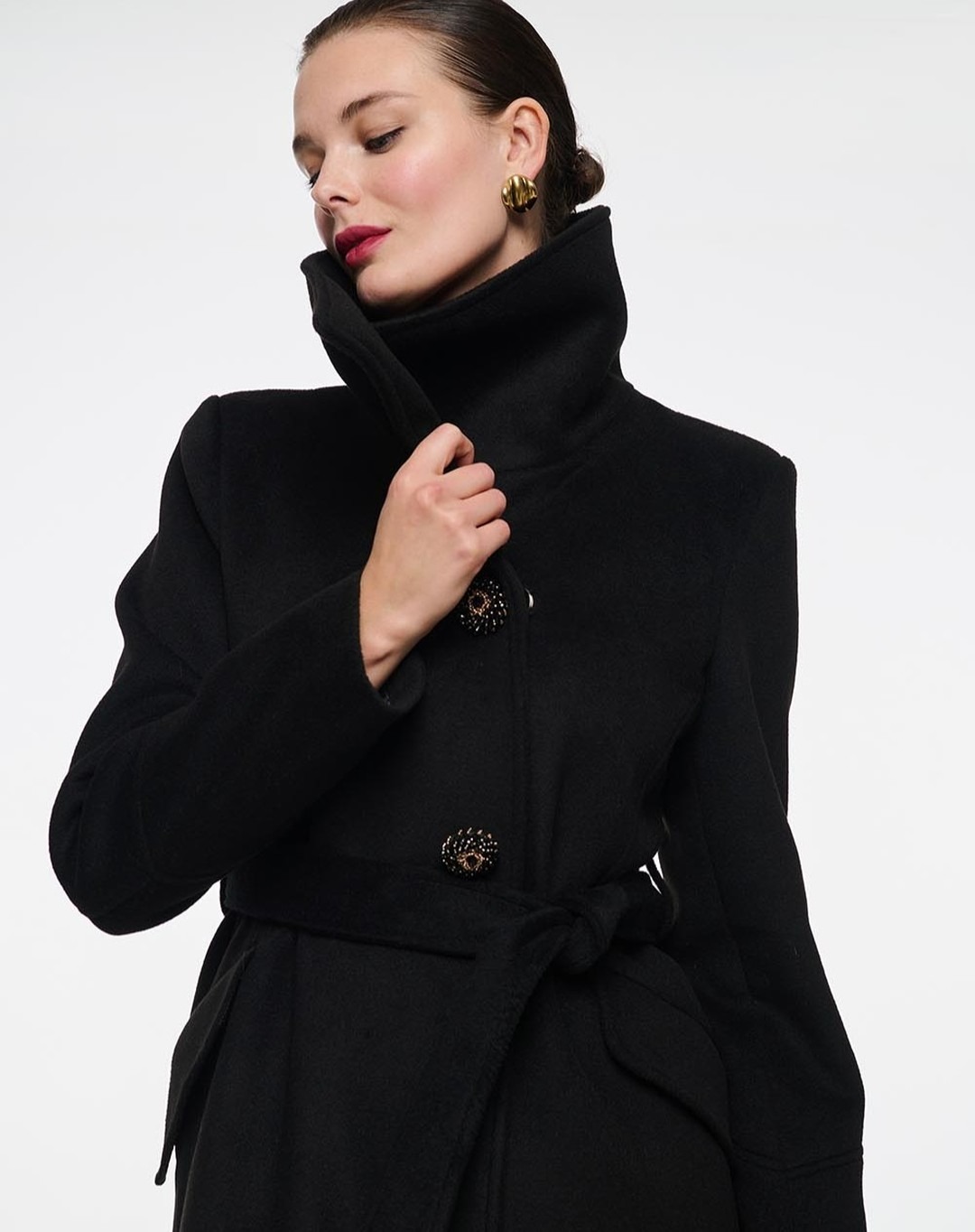 Vintage Black Stand Collar Wom – обзор и цена Women Formal Wear For Plus Size