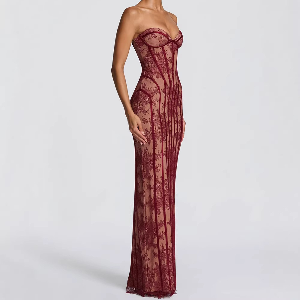 Платье макси без бретелек обле – обзор и цена Women Formal Wear Dress