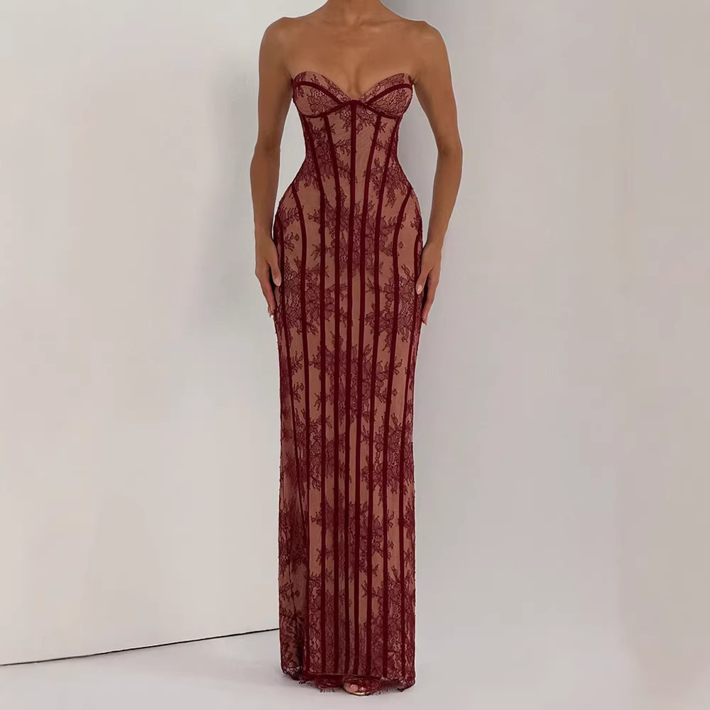 Платье макси без бретелек обле – обзор и цена Women Formal Wear Dress