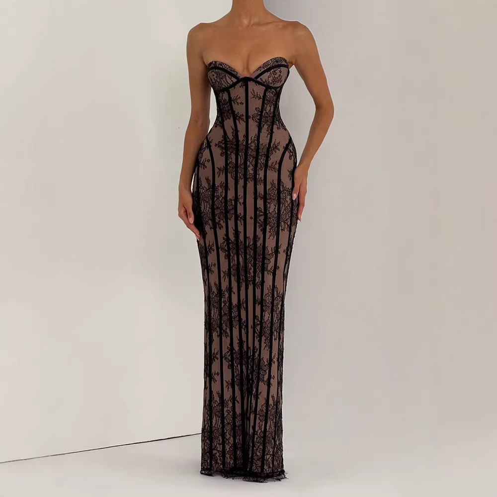Платье макси без бретелек обле – обзор и цена Women Formal Wear Dress