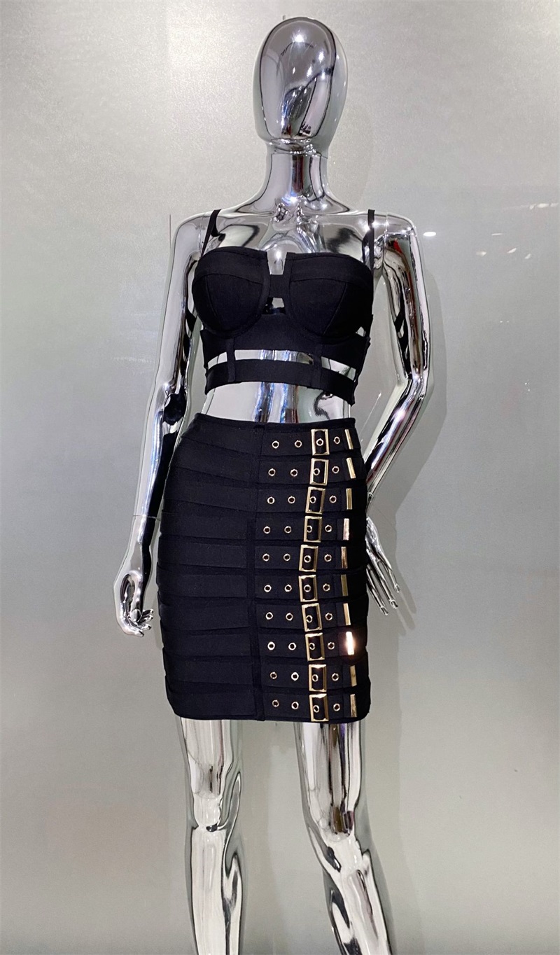 Черно-белое бандажное женское  – обзор и цена Women Formal Wear Black And White