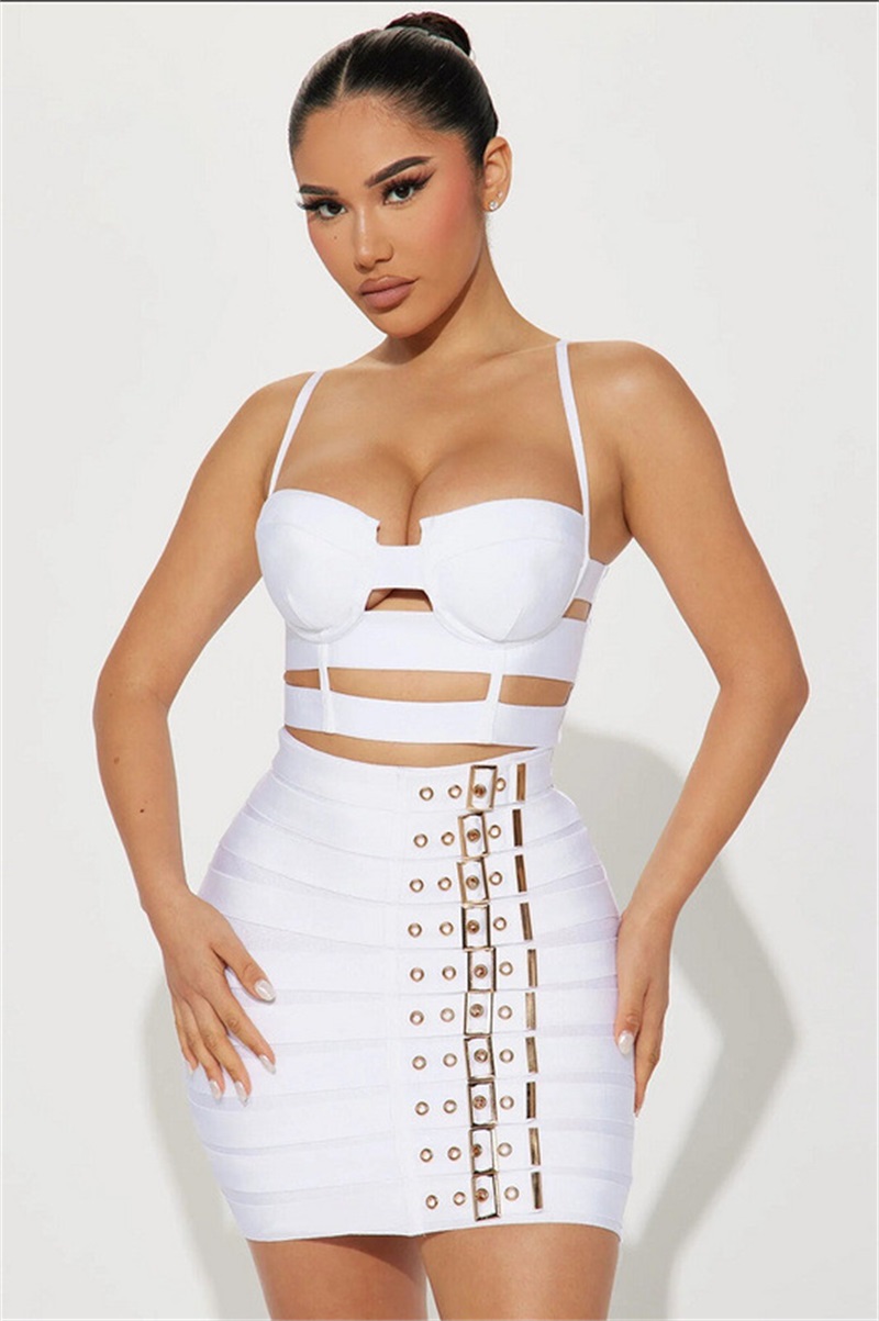 Черно-белое бандажное женское  – обзор и цена Women Formal Wear Black And White